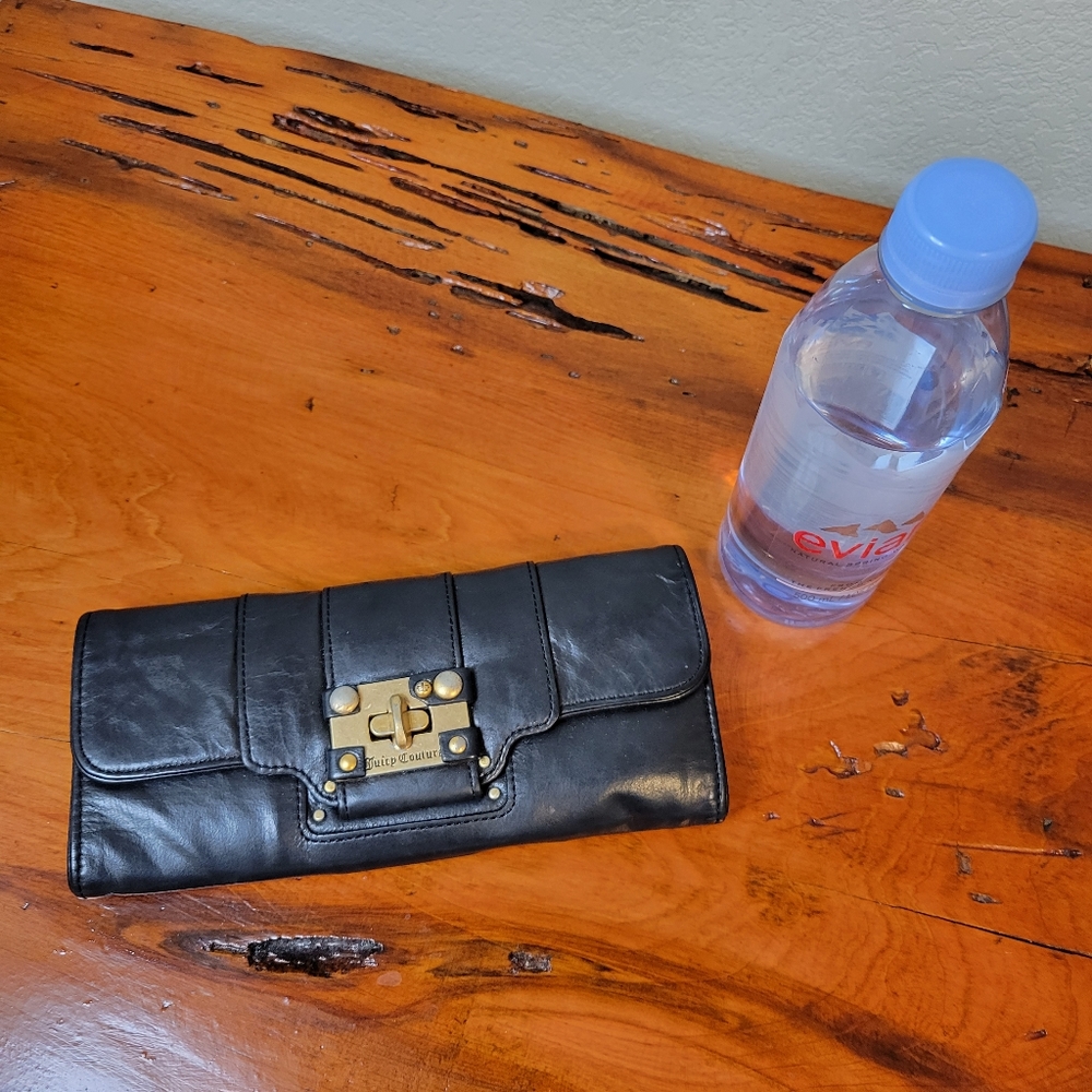 Black leather Juicy Couture wallet, lightly used